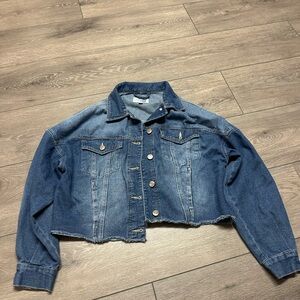 YMI Dark Blue Cropped Jean Jacket